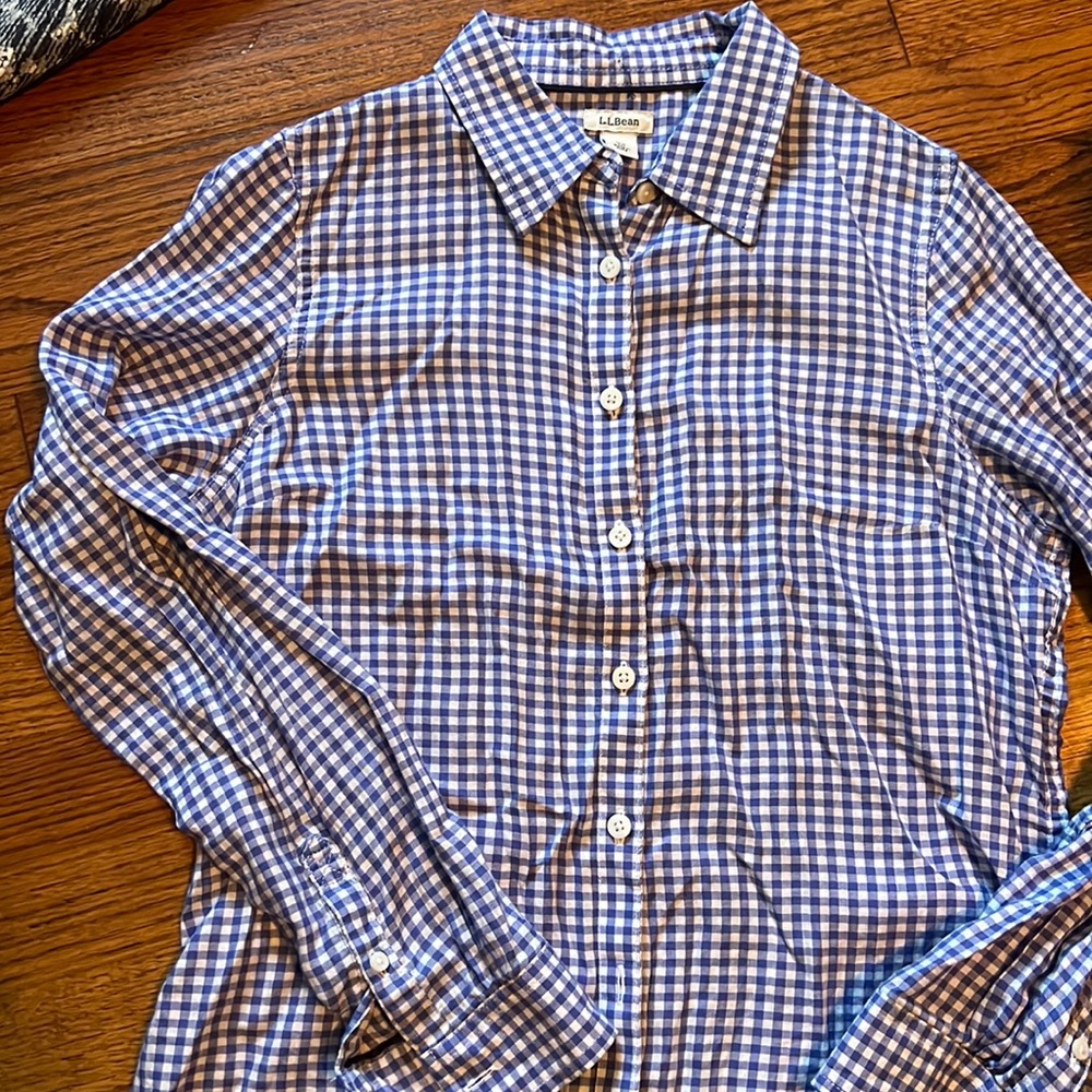 L.L. Bean men’s gingham button down